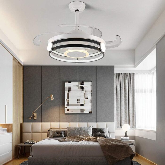 Сучасний одномісний вентилятор, підвісний світильник для спальні, світильник для гостьової кімнати, світильник для кабінету, стель