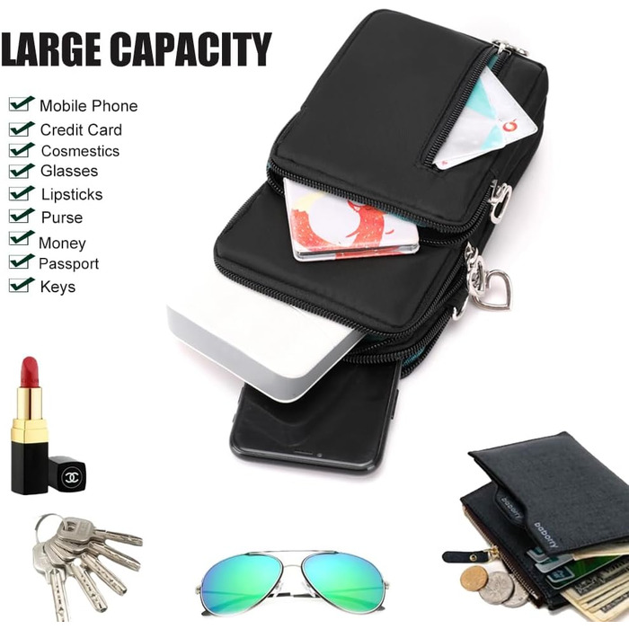 Жіноча сумка через плече DuoLmi невелика, жіноча сумка через плече, нейлонова міні-сумка для мобільного телефону невелика сумка че