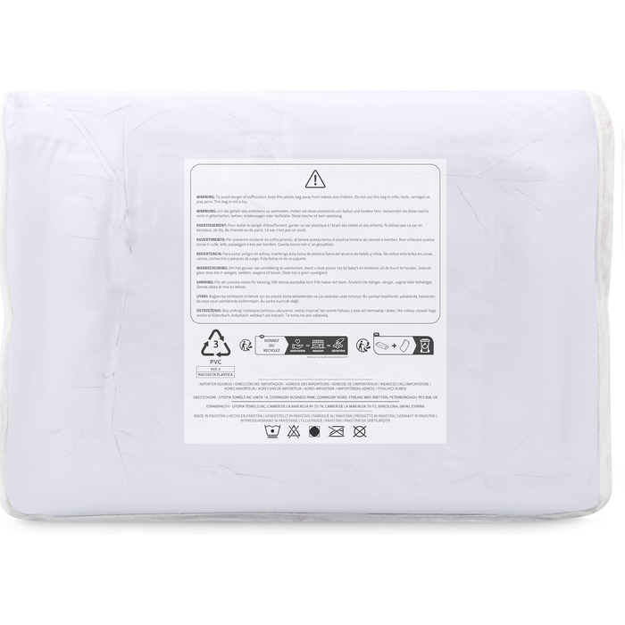 Літня ковдра Utopia Bedding 200 x 200 см, Всесезонна ковдра, Легка ковдра з наповнювачем з поліестеру, Ковдра з мікрофібри (Біла)