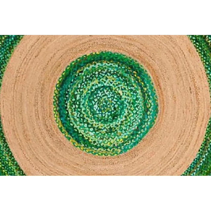 Індійський ремісничий килим CASAVANI, круглий, кілім, натуральна китиця, бавовна чінді, джутовий килим, килим плоского плетіння, в