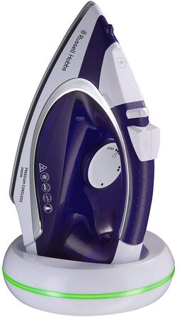 Парова праска Russell Hobbs бездротова з базовою станцією Supreme Steam Cordless (2400 Вт, додатковий паровий удар 135 г / хв, 300