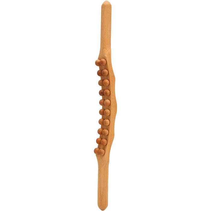 Тіло Gua Sha Stick, дерев'яна паличка Гуаша Stick, міорелаксант 20 бісерин Wood Scratch Масажна планка для спини, живота, плечей