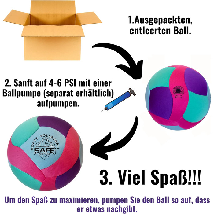 Суперм'який волейбольний м'яч для дітей та початківців, бірюзовий, безпечний
