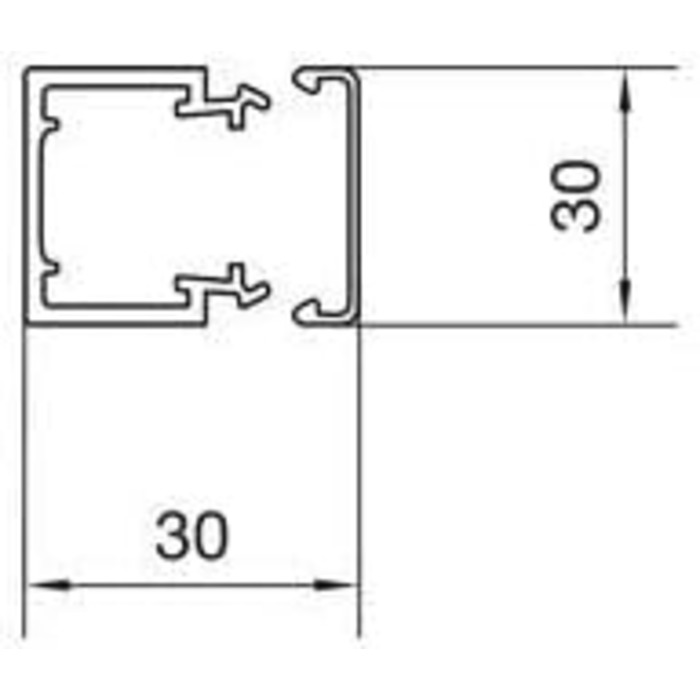 Кабельний канал Hager LF3003009016 (Д x Ш x В) 2000 x 30 x 30 мм 2м Білий