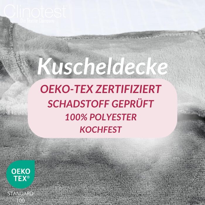 Пухнаста флісова ковдра преміум-класу, що дає усадку та не залишає ворсу Тепла мікротермічна ковдра, ковдра для дивана, кушетки, ліжка та вітальні, (сіра)., 150x220