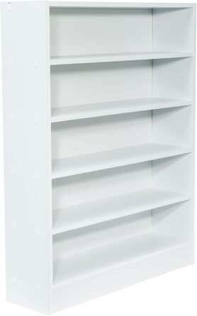 Білий стелаж з 5 полицями