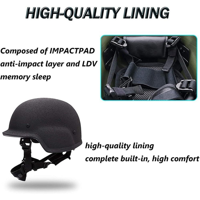 Куленепробивний шолом M88, військовий шолом із рівнем захисту 2, високоякісний сталевий матеріал, шкіряний потовий ремінець для військових навчальних та бойових пейнтбольних шоломів