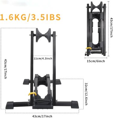 Підлога для велосипеда Hatriel, Стійка для велосипеда Гірський велосипед, Стійка для велосипеда Cube, Складна підставка для велосипеда для дому або велосипедного магазину, для гаража, дому або велосипедного магазину (20-29 дюймів)
