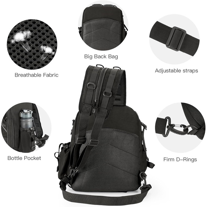 Рюкзак для риболовлі Jueachy, сумка для риболовлі, легка водонепроникна сумка для зберігання риболовлі на відкритому повітрі Тактичні сумки для риболовлі для риболовлі, походів, полювання, риболовлі, рюкзак із тримачами для вудилищ