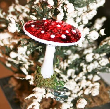 Ялинкова іграшка мухомор 3 шт Lauschaer Glaskunst-Christbaumkugel