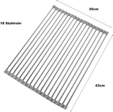 Сушарка для посуду ViWaVee, Складана та знімна сушарка для посуду над мийкою, килимок для зливу, сушарка-стійка для чашок, фруктів