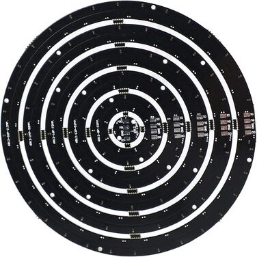 Світлодіодне кільце Huante WS2812 SK6812, радіус, 110 мм, світлодіодне кільце 5050 DC5V своїми руками, вбудоване адресне світлодіодне кільце RGB, 93 біт