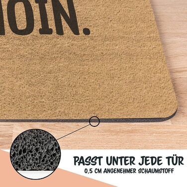 Килимок для прихожих та вулиці 50x70 см - плоский та нековзкий - Привіт. - Смішний вислів - Килимок для прихожих, який можна прати, для чистого взуття та стильного, сучасного входу