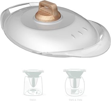 Кришка для Varoma Thermomix TM5 TM6 TM31, Кришка каструлі з термостійкою ручкою, Насадка для пароварки
