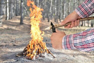 Ніж для відпочинку зі складним гладким лезом I 4288000 I Універсальний ніж для відпочинку для хобі та кемпінгу, чорний прямий клин