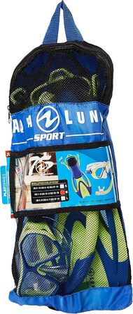 Комплект маски, трубки та ласт Aquasphere Unisex Youth Urchin, світло-зелений/світло-блакитний, розмір L
