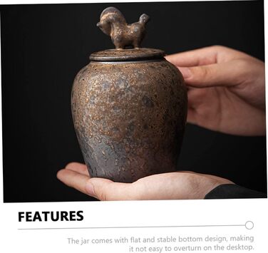 Керамічна ємність для чаю, щільно закривається, невелика побутова банка для зберігання чаю, контактує з харчовими продуктами, міцна та практична кришка