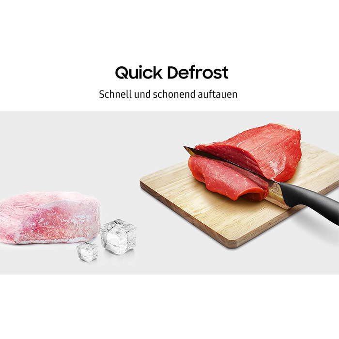 Мікрохвильова піч Samsung MS2AK3515AS/EG, 800 Вт, простір для приготування їжі 23 л, ширина 48,9 см, внутрішня частина керамічної емалі, стійка до подряпин внутрішня частина, програми розморожування QuickDefrost, сріблястий мікрохвильова піч 23 л срібло