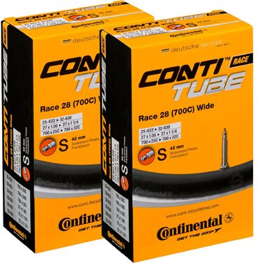 Камера велосипедна Continental Race Wide 28 унісекс, чорна, для шин 25-622 до 32-630