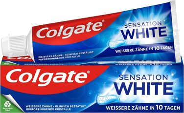 Зубна паста Colgate Sensation White 12x75 мл безпечне для емалі видалення поверхневих змін відбілювання зубів для назавжди білих зубів