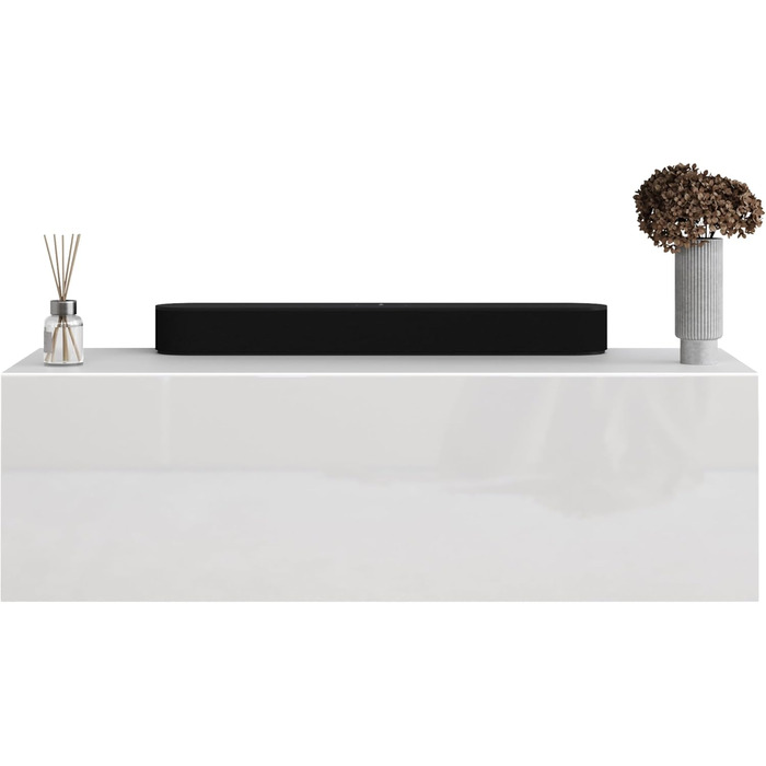 Вішалка для передпокою Planetmbel 100 см вкл. дзеркало кругле з підсвічуванням 100 см, біла, меблі для передпокою з дзеркалом, 37,