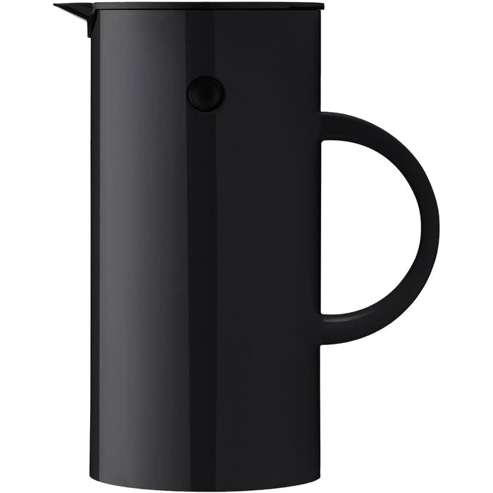 Термос Stelton EM77 об&39ємом 0,5 літра - Двостінний термос для гарячих/холодних напоїв - Термос для чаю та кави зі скляною вставкою, магнітною застібкою, кришкою, що закручується, вінтажний дизайн - 0,5 літра, чорний