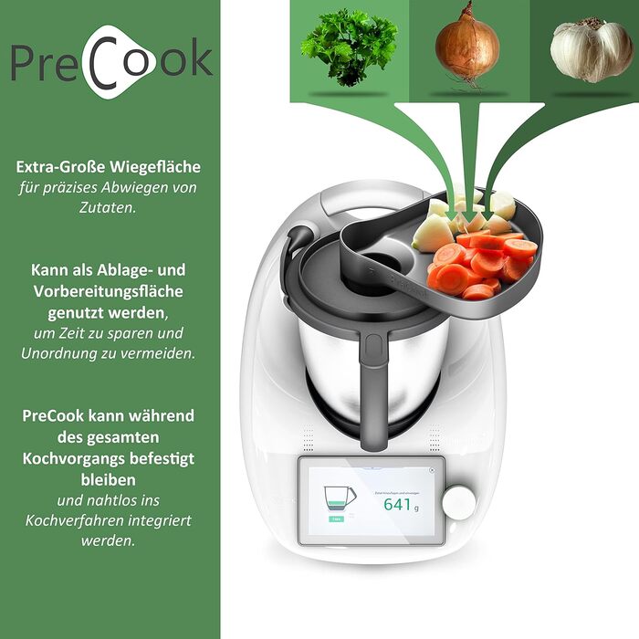 Подовжувач кришки Mixle PreCook, пластина для зважування, сумісна з Thermomix TM6, TM5, TM31 і TM Friend, аксесуари