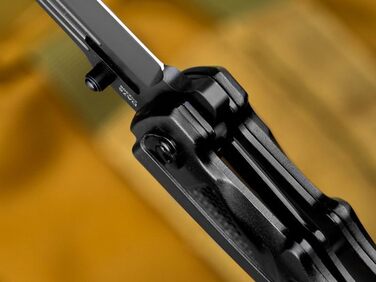 Рятувальний ніж NedFoss DA75, 10-сантиметровий складаний ніж з різаком для ременя та склорізом, кишеньковий ніж з фіксатором на пі