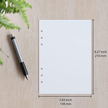 Чистий папір формату A5, 6 отворів, 250 аркушів (500 сторінок), 100 г/м, папір для принтера 148 x 210 мм