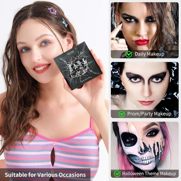 Палітра тіней Docolor Black Smokey Palette (9 відтінків)