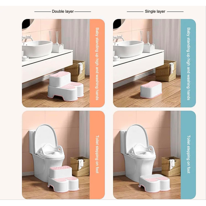 Ройной Дитяче сидіння для унітазу зі сходами Сидіння редуктор з табуретом сидіння для унітазу сидіння для унітазу з табуретом (біл
