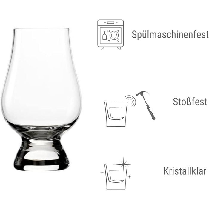 Скляний дегустаційний набір I 3 склянки для віскі 190 мл та 1 дерев'яна таця I Безсвинцеве кришталеве скло I Високоякісні склянки