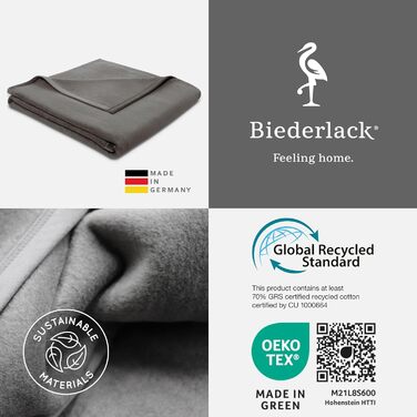 Пухнастий плед biederlack з чистої бавовни Зроблено в Німеччині ko-Tex, зеленого кольору Плед 100 бавовняний графітового кольору Плед для дивана 150x200 см Плед для дивана, вироблений за принципами сталого розвитку