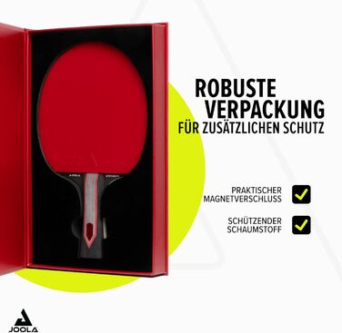 Тенісна ракетка JOOLA RED Carbon PRO — професійна карбонова ракетка з мікронними гумовими накладками та магнітним боксом