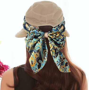 Жіночий складаний сонцезахисний капелюх KXF 2-в-1 з клапаном на шиї, дихаючий, швидковисихаючий, захист 360, козирок для спорту на свіжому повітрі, широкий козирок, захист від ультрафіолету UPF 50, капелюх для пляжної риболовлі, один розмір 4