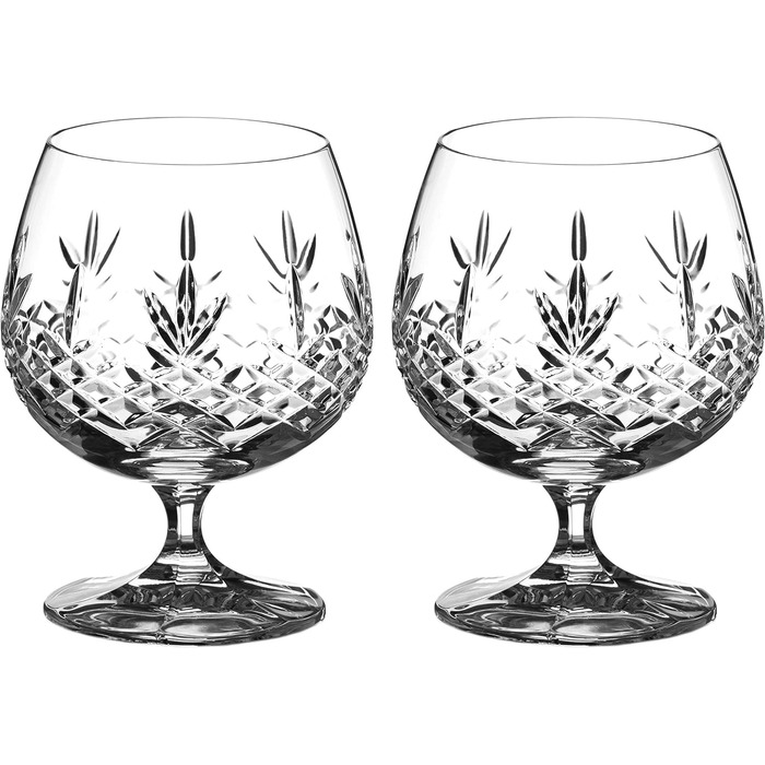 Чарки для коньяку або бренді DIAMANTE - колекція Букінгем - 2 кришталеві чарки для нюхання ручної роботи