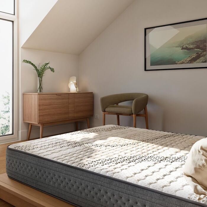 Матрац KUO Dream - DreamFlex Віскоеластичний Ергономічний та повітропроникний Літній/Зимовий бік Висота 23 см Поперекова підтримка, 90 x 200 см