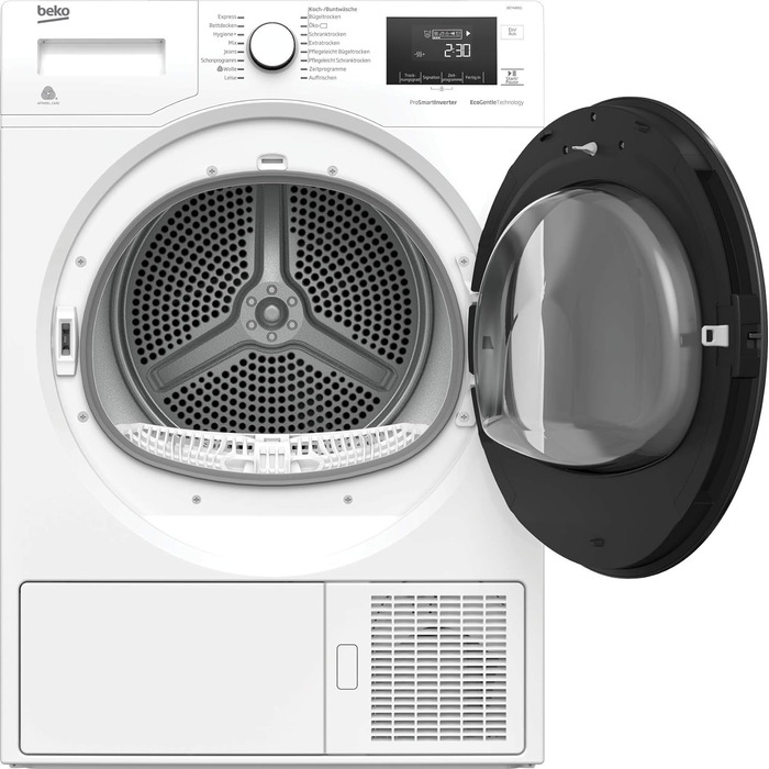 Сушильна машина Beko B3T42240S b300 до 7 кг, клас енергоспоживання A, з тепловим насосом підходить для алергіків, 14 програм,  дизайн преміум-класу, білий