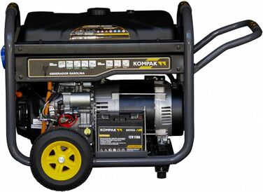 Двопаливний генератор 10 кВА ПОВНИЙ КОМПЛЕКТ Бензиновий та пропановий аварійний генератор 230/400 В Мобільний, включаючи подовжувач на 4 контакти, газовий балон та аксесуари