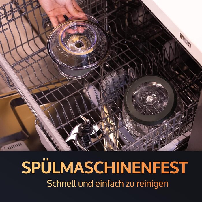 Універсальний подрібнювач - Кухонний комбайн - Електричний подрібнювач - Подрібнювач - Блендер - 400 Вт - з 6 титановими лезами