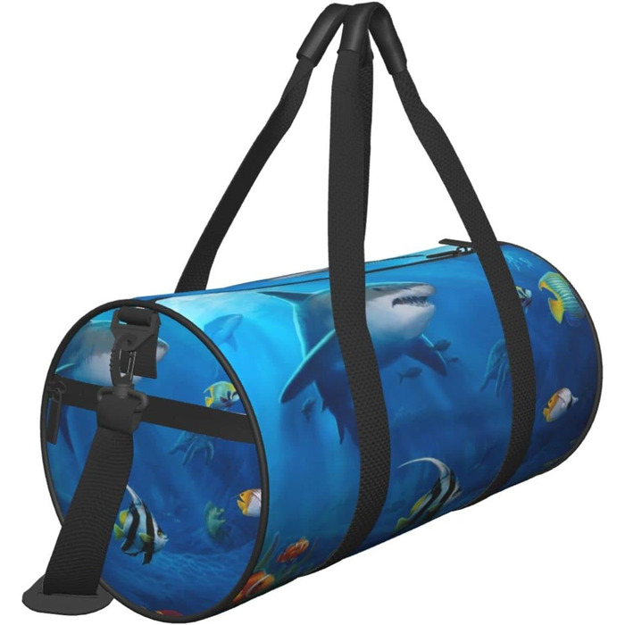 Спортивна сумка-мішок для подорожей Підводний світ, чорна, універсальний розмір, дорожня сумка на ніч