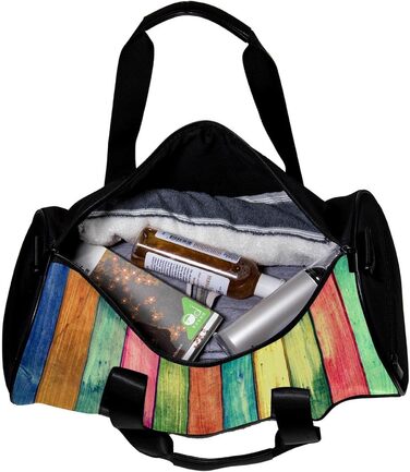 Спортивна сумка, маленька дорожня сумка, сумка для йоги, вінтажний дерев'яний колір у смужку, сумка для фітнесу на відкритому повітрі, ручна поклажа