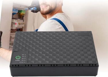 Мобільний ДБЖ (UPS) з високою ємністю 10400mAh для безперебійного живлення камери спостереження, роутери, модеми та інша цифрова техніка (Європейський штекер 85-265V)
