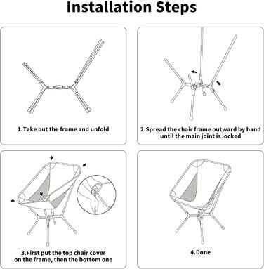 Крісло для кемпінгу Naturehike, складне, надлегке розкладне крісло компактний розмір у упаковці та міцна конструкція для кемпінгу, пікніків та активного відпочинку на свіжому повітрі, походи (сірий M) сірий S