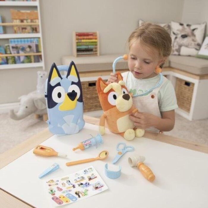 Медичний набір Bluey Включає 10 аксесуарів з сумкою для перенесення Медичний ігровий набір для дітей Набір невідкладної медичної допомоги для дітей Рольова іграшка для навчання від 3 років