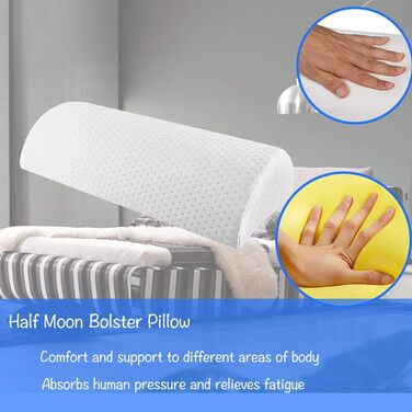 Напівкругла подушка для ніг ZoneYan, ергономічна подушка для ніг з губкою, подушка для ніг на столі, подушка для підтримки ніг, для колін, ніг, стегон, спини, полегшення болю в стопах, для подорожей додому та офісу