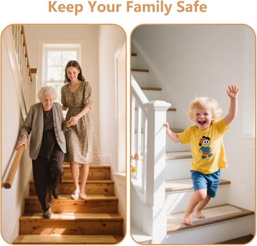 Килимки для сходів, протиковзкі килимки, 15x80 см, прозорі, самоклеючі, протиковзкі смужки для сходів, водонепроникні, для дерев&39яних сходинок та підлоги, 15x80 см - 15 шт., 15 шт.