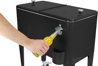 Кулер Kailua - коробка-холодильник, візок-холодильник, охолоджувач для напоїв, чорний