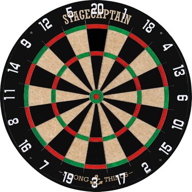 Мішень для дротиків Stagecaptain DBS-1715C Bullseye Champion з дротиками - Професійна сталева мішень для дротиків з сизалю - Мішень для дротиків з надтонкими дротами - Мішень для дротиків з 6 дротиками та 4 наборами дергань