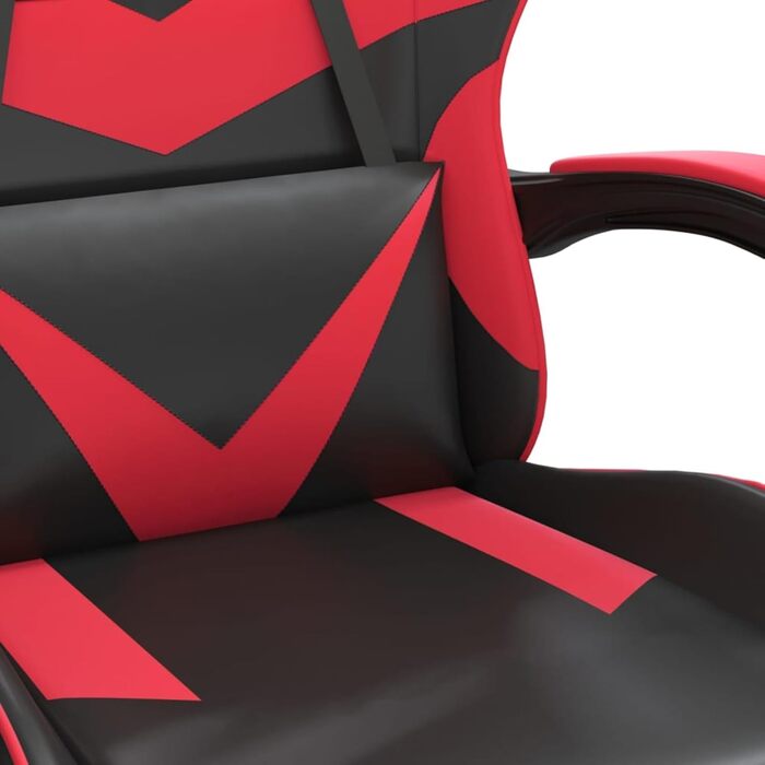 Ергономічне ігрове крісло зі шкіряним оздобленням, чорно-червоне, 57,5 x 59,5 x 121-131 см - Для комфорту та стійкості Модель 349556